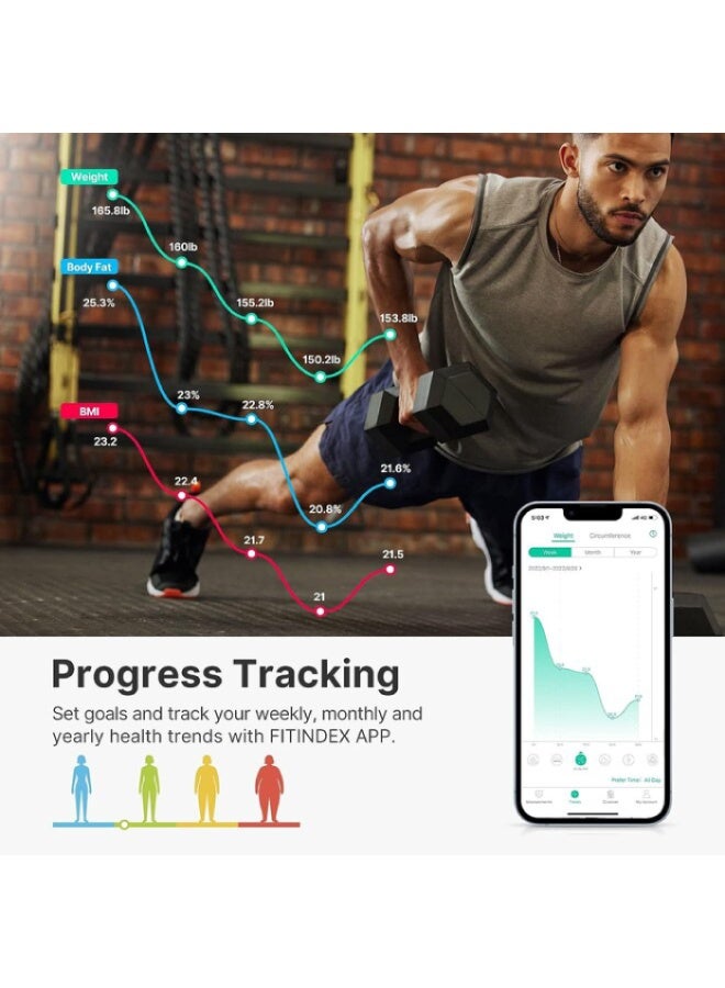 فيتينديكس ميزان ذكي لوزن الجسم من فيتندكس - أسود - Image 5